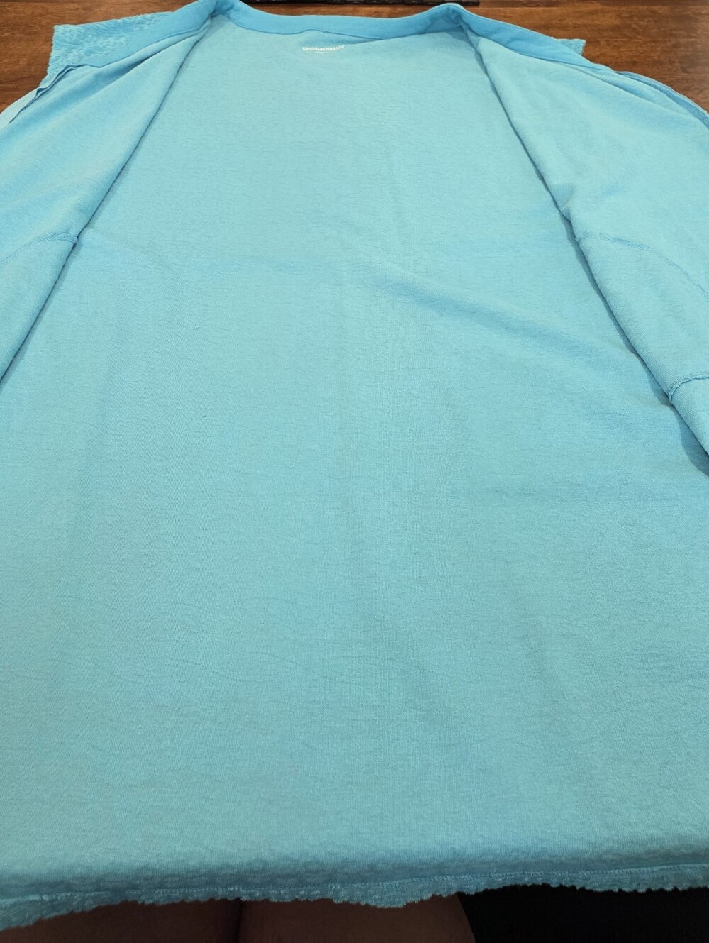 Stan Herman Turquoise Full Zip Terry Cloth Robe Cover-Up Large - Picture 9 of 10